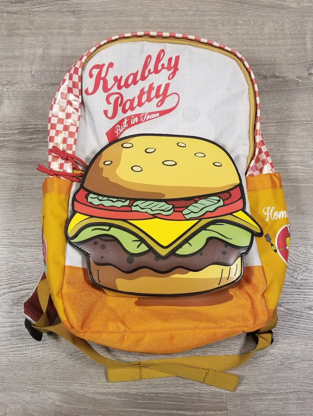Spongebob Squarepants Bioworld Krabby Patty Adult 17.5" Backpack Nickelodeon